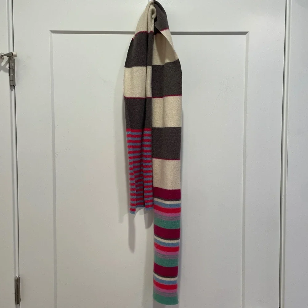 Robert Mackie of Scotland 100% Wool Striped‎ Scarf Multi Color Made in Scotland